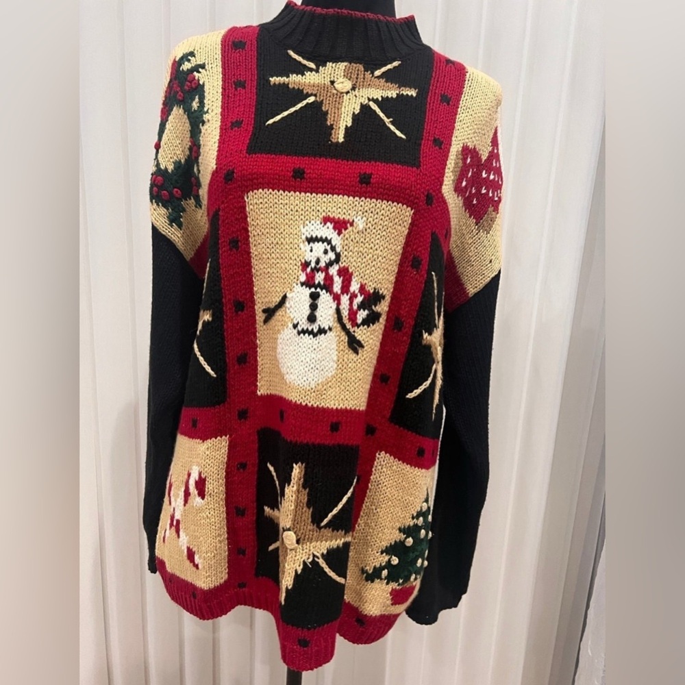 Vintage holiday sweater by Liz Claiborne-large great w/ leggings jeans boots